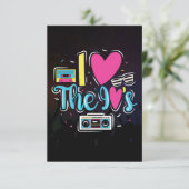 Music Art 90sレトロカセットパーティー サンキューカード (スタンド正面)