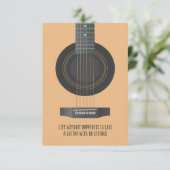 Music Art A Guitar With No Strings サンキューカード (スタンド正面)