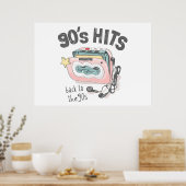 Music Art Back To The 90s ポスター (キッチン)