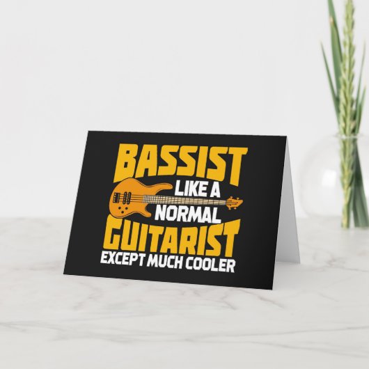 Music Art Bassist Like A Normal Guitarist カード (正面)