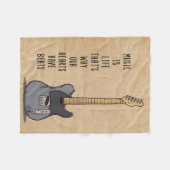 Music Art Music Is Life フリースブランケット (正面(横))