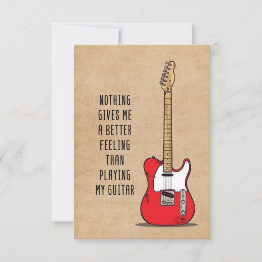 Music Art Nothing Gives Me A Better サンキューカード (正面)