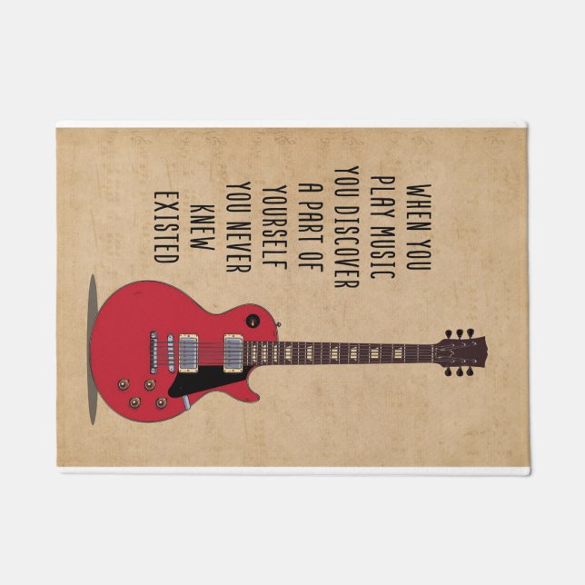 Music Art When You Play Music ドアマット (正面)