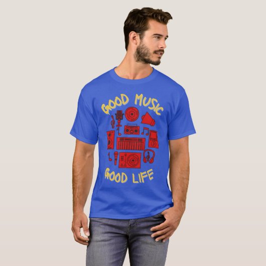 Music band life style retro tシャツ (正面フル)