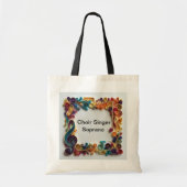 Music based Tote Bag. Colorful quilling pattern. トートバッグ (正面)