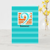 Music Bassの成功おめでとうクレフ、 音符記号 カード (黄色い花)