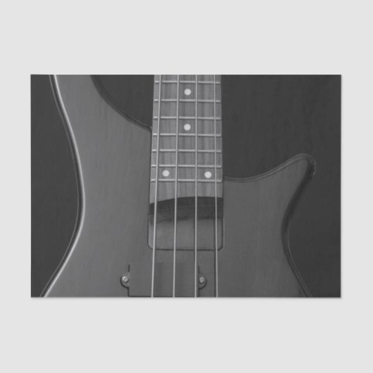 Music Bassギターの弦とフレットを閉じる 薄葉紙 (正面)