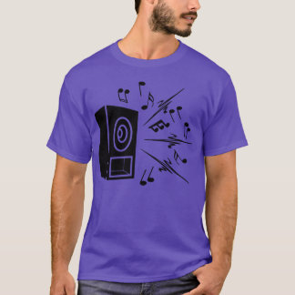 Music bo with loud music showing music friends tシャツ