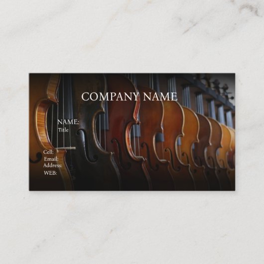 MUSIC BUSINESS CARD TEMPLATE 名刺 (正面)