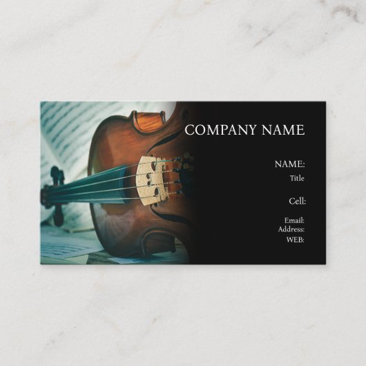 MUSIC BUSINESS CARD TEMPLATE 名刺 (正面)