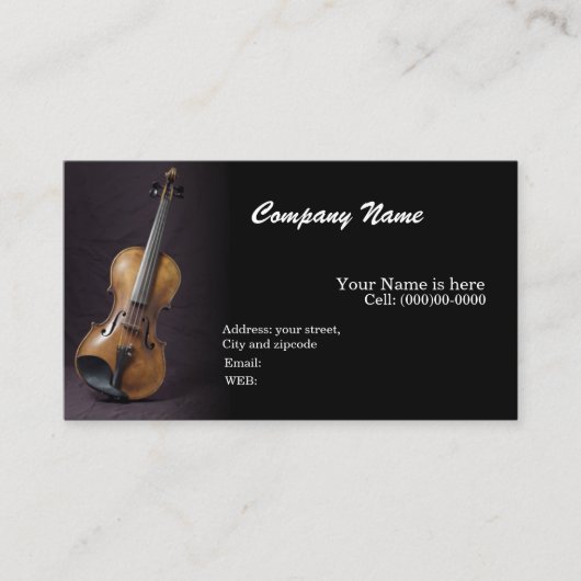MUSIC BUSINESS CARD TEMPLATE 名刺 (正面)