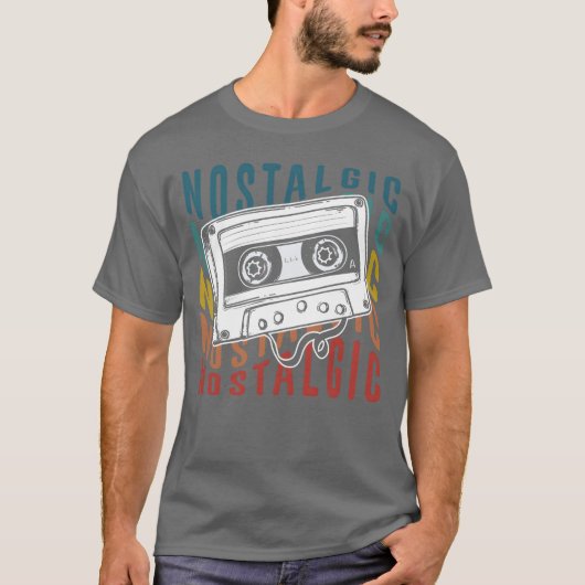 Music Cassettehemed Rock Original retro Tシャツ (正面)