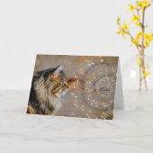 Music & Catsカード カード (黄色い花)