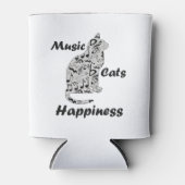 Music Cats Happiness -猫好きミュージシャン 缶クーラー (正面)