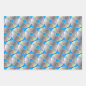 Music CD Pattern Wrapping Paper Sheets ラッピングペーパーシート (正面2)