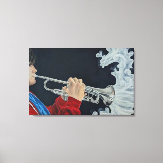 Music Challenges the Darkness キャンバスプリント (正面)