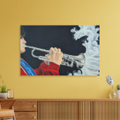 Music Challenges the Darkness キャンバスプリント (インサイチュ (リビング))