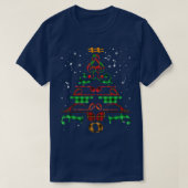 Music Christmas Tree Music Notes Treble Clef Decor Tシャツ (デザイン正面)