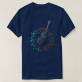 Music Circle Guitarist Gift Idea, Music Notes Tシャツ (デザイン正面)