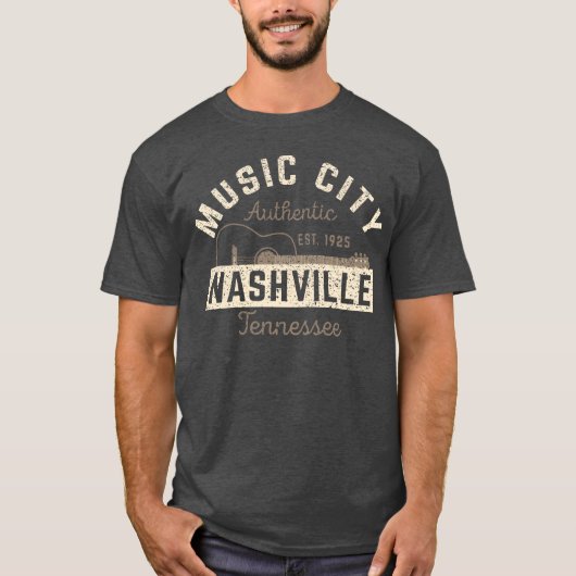 Music City Nashvilleennessee Nashville Music Cit b Tシャツ (正面)