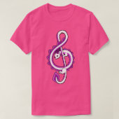 Music Clef Dragon Piano Player1818 Tシャツ (デザイン正面)