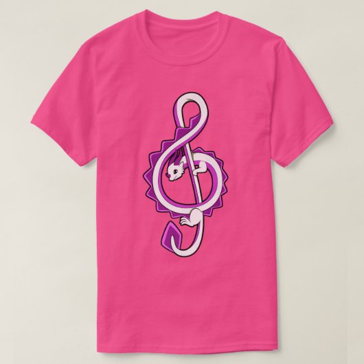 Music Clef Dragon Piano Player1818 Tシャツ (デザイン正面)