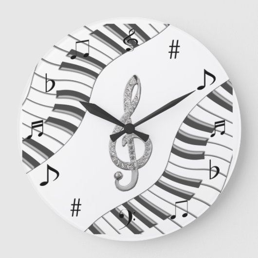 Music Clock ラージ壁時計 (正面)