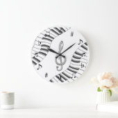 Music Clock ラージ壁時計 (ホーム)