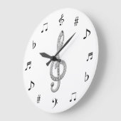 Music Clock ラージ壁時計 (傾斜)