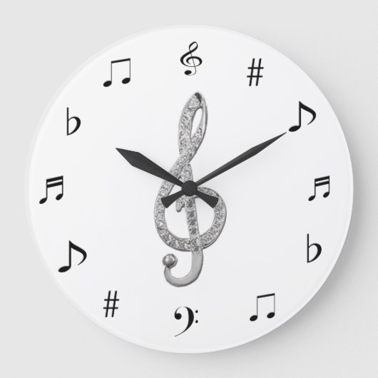 Music Clock ラージ壁時計 (正面)