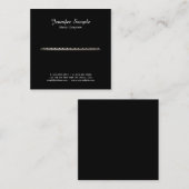 Music Composerの先生インストラクターエレガントプレーン スクエア名刺 (正面/裏面)