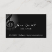 Music Composerダークエレガントクレフ、 音符記号 名刺 (正面)