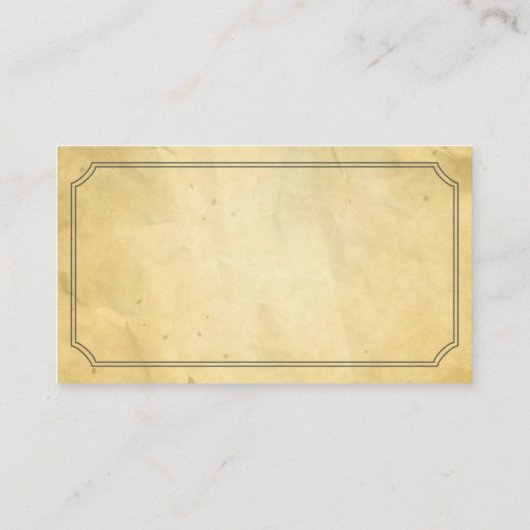 Music Composerヴィンテージ古い紙テクスチャ 名刺 (裏面)