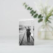 Music Composer写真QRコードの名刺 名刺 (スタンド正面)