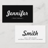 Music Composer – 簡潔ミニマルなシンプル音楽 名刺 (正面/裏面)