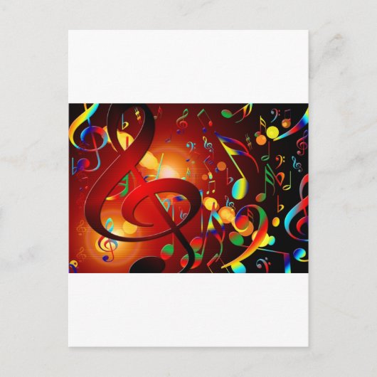 Music Destiny Song & Dance Notes楽器 ポストカード (正面)