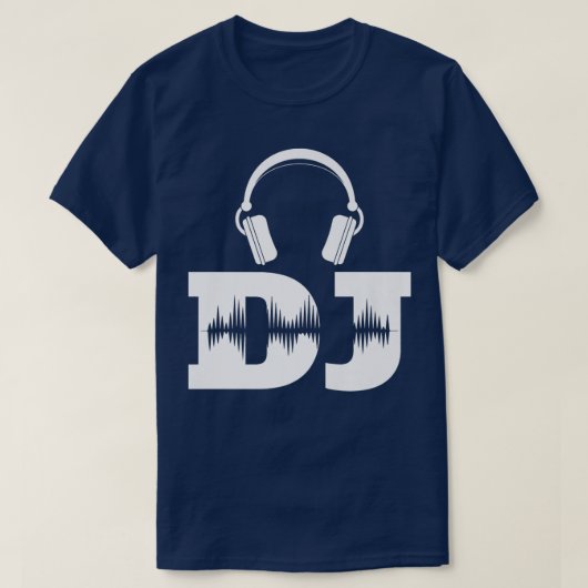 Music DJテクノヘッドフォン Tシャツ (デザイン正面)