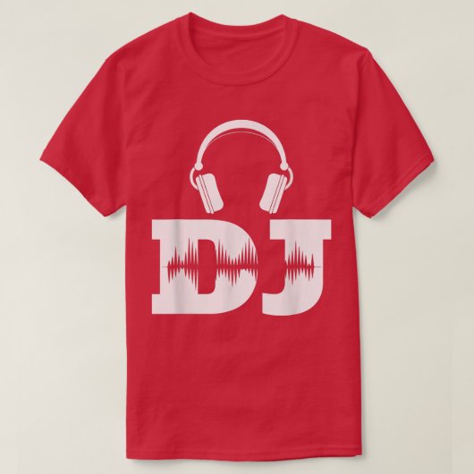 Music DJテクノヘッドフォン Tシャツ (デザイン正面)
