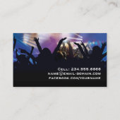 Music DJパーティーコンサートプランナーモダン- スタイリッシュ 名刺 (裏面)