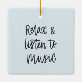 Music DJリラックスヘッドフォンへ聞のオーナメントへ セラミックオーナメント (裏面)
