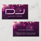 Music DJ – シャイニーピンクグリッター 名刺 (正面/裏面)