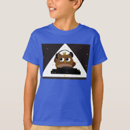 Music DJ Owlデザイン – キッズ3/4袖Tシャツ Tシャツ