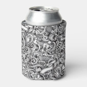 Music Doodlesヴィンテージの背景 缶クーラー (缶正面)
