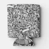 Music Doodlesヴィンテージの背景 缶クーラー (裏面)