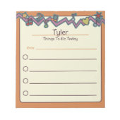 Music Doodles:Daily To Doリストのメモ子供へ帳 ノートパッド (正面)