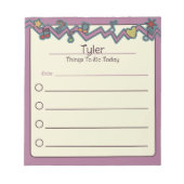 Music Doodles:Daily To Doリストのメモ子供へ帳 ノートパッド (正面)