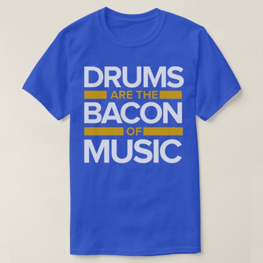 Music drums Bacon Tシャツ (デザイン正面)