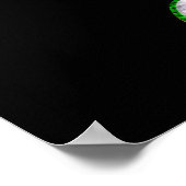 MUSIC Emerald and Diamond Treble Clef ポスター (角)