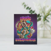 Music everywhere graffiti DJ ポストカード (スタンド正面)