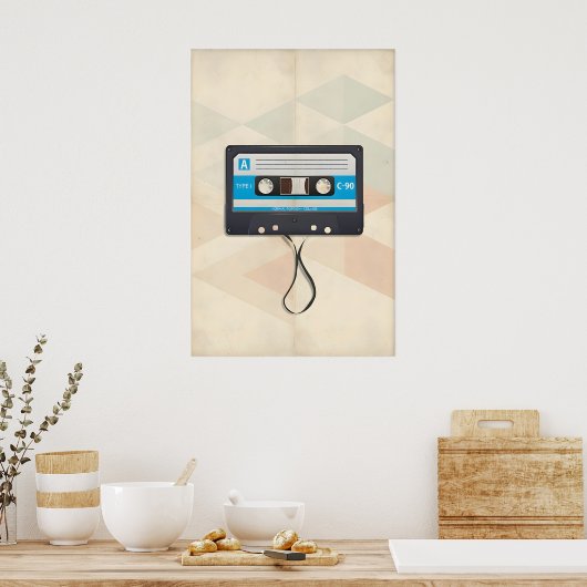 Music Evolution Cassette  Print -Print Only 1 ポスター (キッチン)
